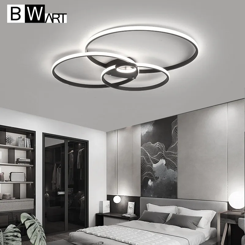 Современная светодиодная люстра bборота потолочная лампа с регулируемой