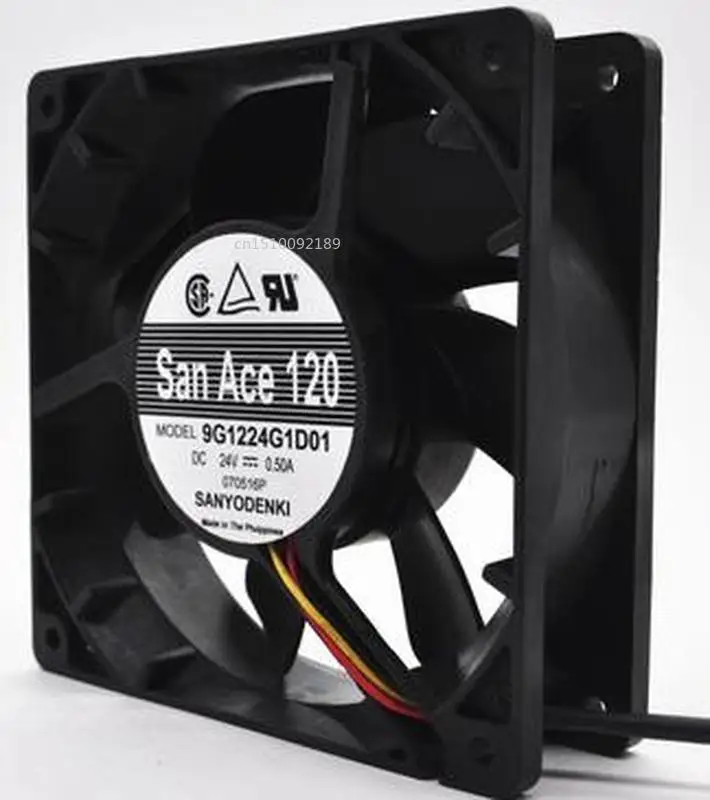 

for 9G1224G1D01 Ball Bearing Cooling Fan DC 24V 12W 0.5A 12038 12cm 120*120*38mm 3 Wires