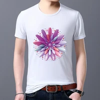 mens t shirt classic white street fashion comfortable casual slim simple 3d pattern printing series o neck youth short sleeve