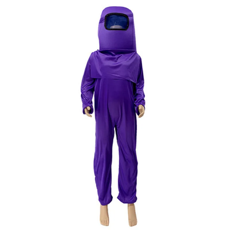 

Kid animation games among us cosplay costume cute children's halloween party stage costume jumpsuit backpack 6-12Y new