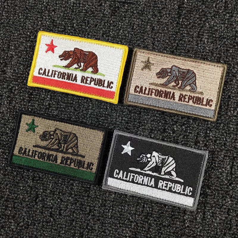 Вышитая повязка на руку с флагом штата Калифорния тканевые наклейки новые