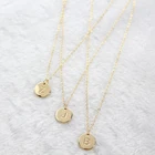 Цепочка с буквами золотистого и серебристого цвета для женщин и мужчин, ожерелье из сплава с монограммой имени 2022, ювелирные изделия для девочек, подвески в Корейском стиле для пар, подарки