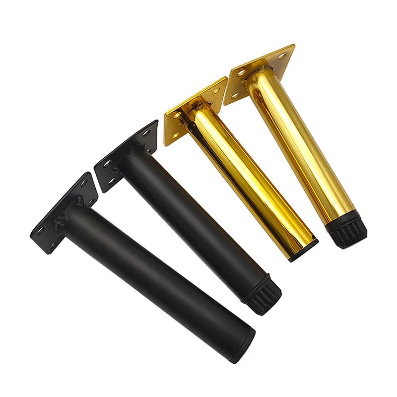 

4PCS Adjustable Furniture Legs, Round Metal Furniture Feet with Screws, Replacement Leg for DIY Furniture, Bed Sofa Table Couch