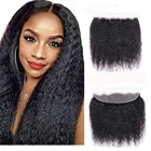 Yaki прямая 4x4 5x5 Hd кружевная застежка курчавые прямые 13x4 Прозрачная Кружевная Фронтальная застежка бразильские Remy человеческие волосы