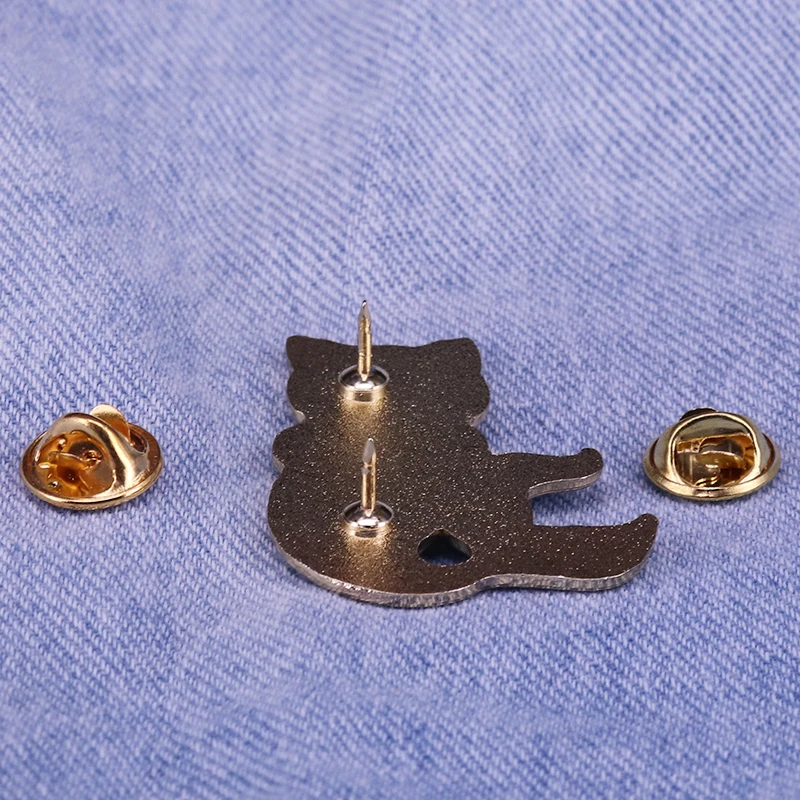 Эмалированная заколка для лацкана с милым котом русалочкой