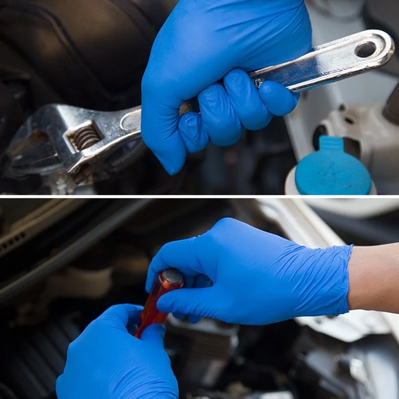 

100 Uds guantes desechables de ltex lavavajillas/Cocina/mdico/trabajo/caucho/guantes de jardn Universal para la izquierda y l