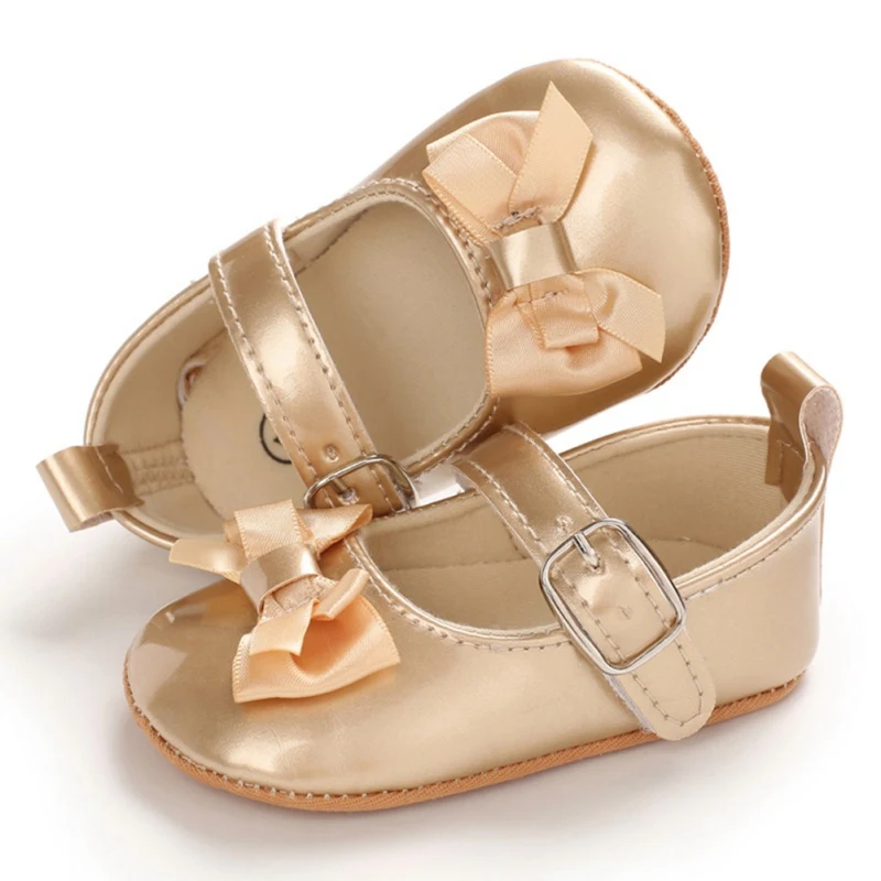

Newborn Baby Girl Shoes Moccasins Bow First Walker Soft Soles Cute PU Leather Sneakers Toddler Anti-Slip Princess Shoes12