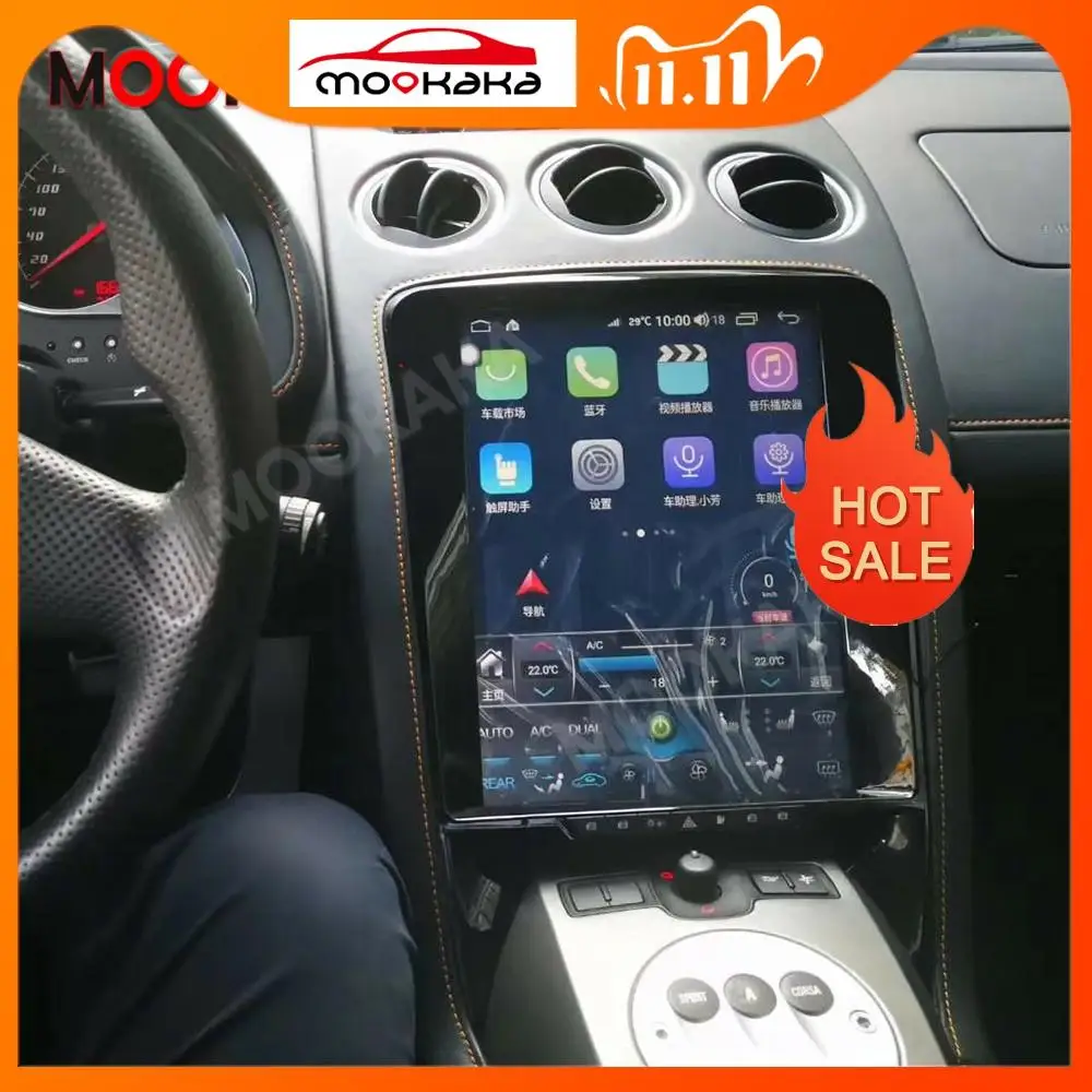 Tesla Style 6+128GB Car Radio For Lamborghini Gallardo 2004+ Android 11.0 Multimedia Player GPS Navigation Auto Stereo Head Unit