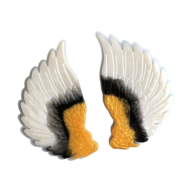 

2Pc Wing Coaster Resin Mold Puzzle Teacup Bowl Mat Trays Silicone Mold Art Craft J78F