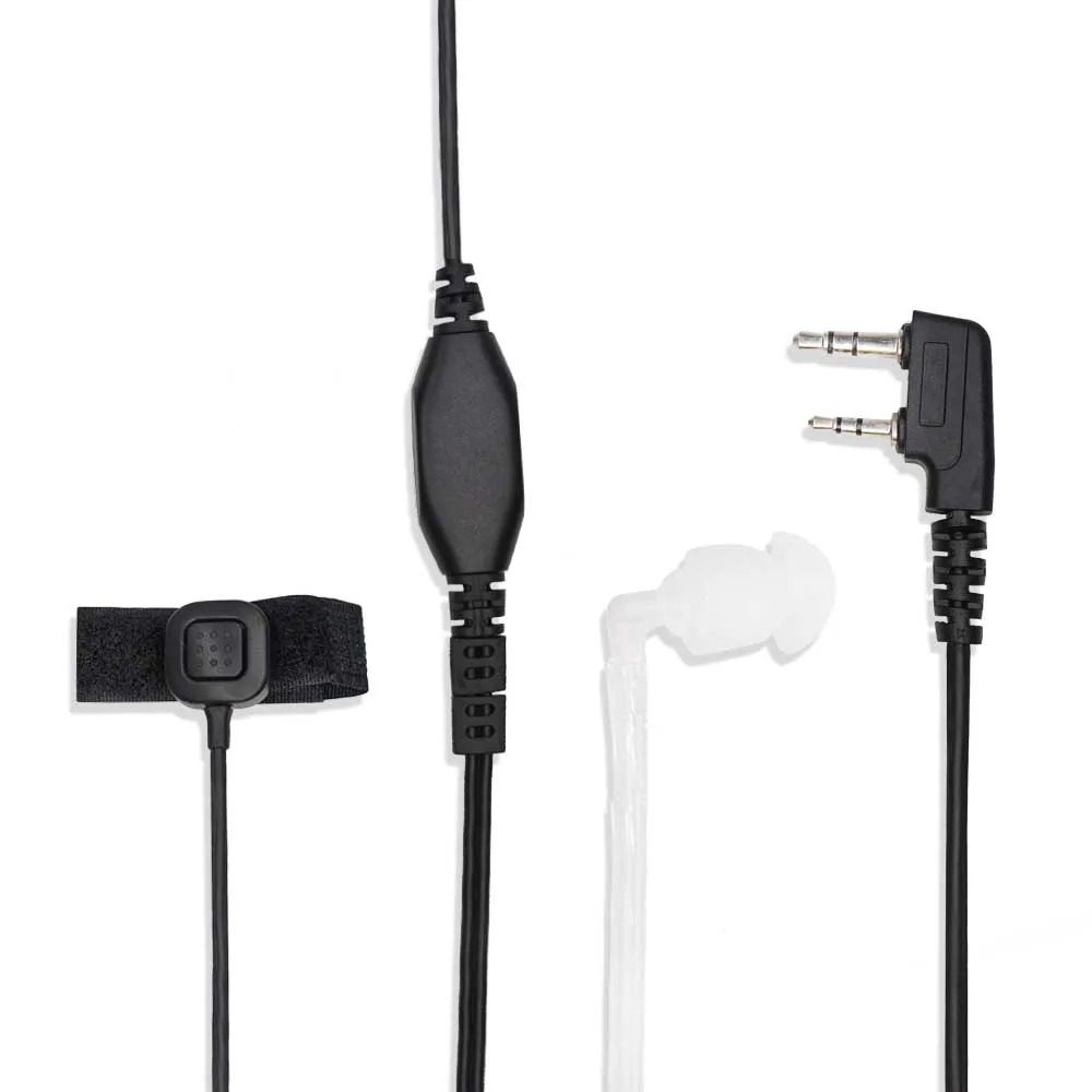 Baofeng Air Acoustic Tube наушник 2 Pin PTT K Port горла прозрачная Гарнитура Walkie Talkie наушники для