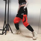 Весенне-осенняя мода, новые женские винтажные брюки-карго с цветными узорами, женские карманы, свободные уличные повседневные брюки-джоггеры, женские