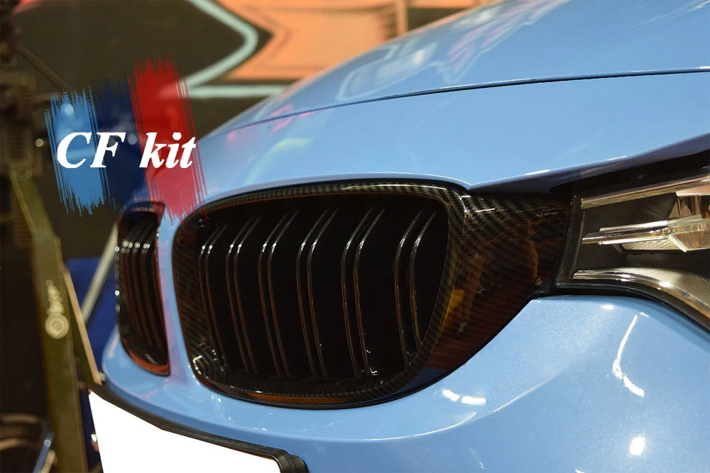 CF набор гоночных грилей из настоящего углеродного волокна передняя решетка с
