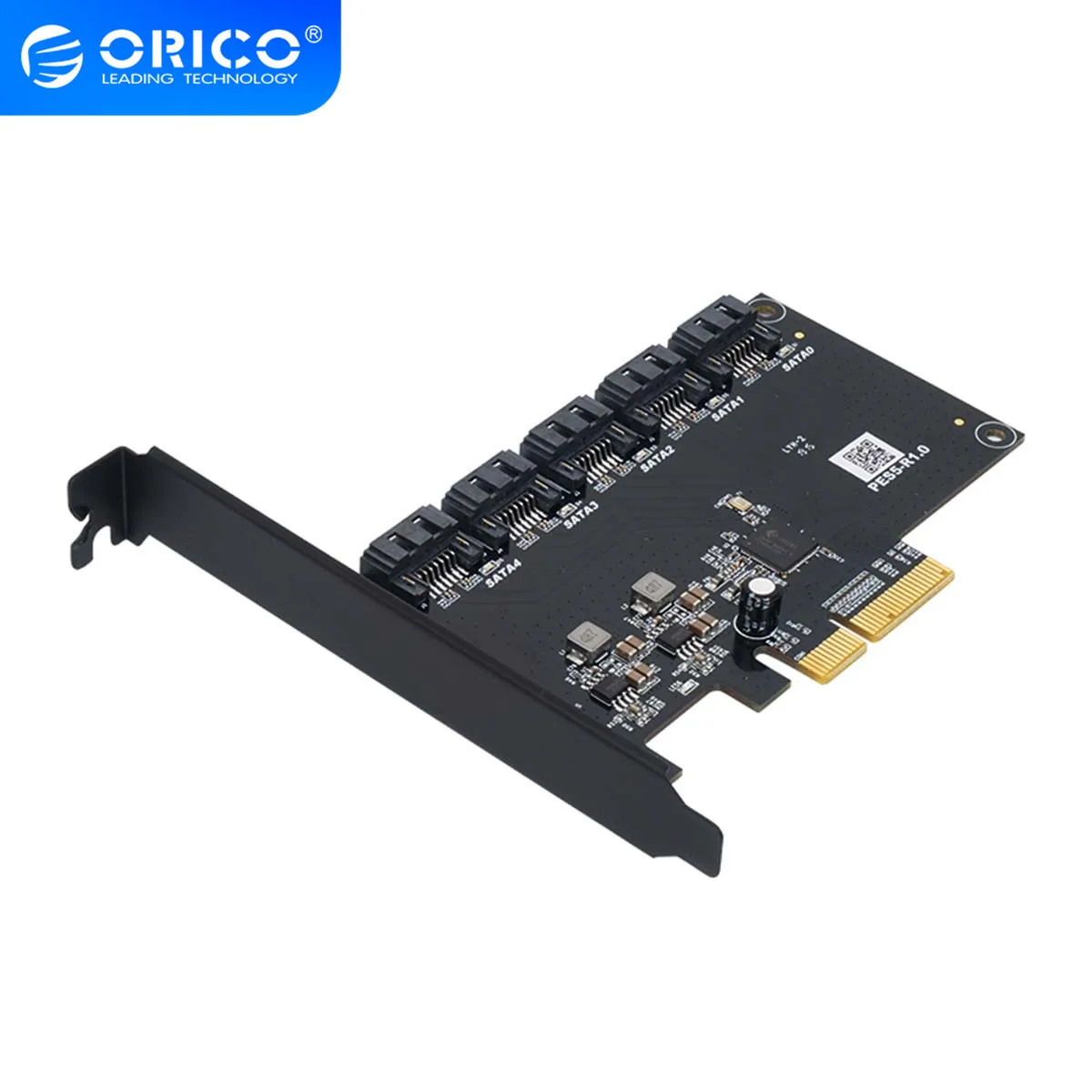 Расширительная карта ORICO PCI E на 5 портов SATA3.0 разъем X4 поддержка 6 Гбит/с адаптер SATA
