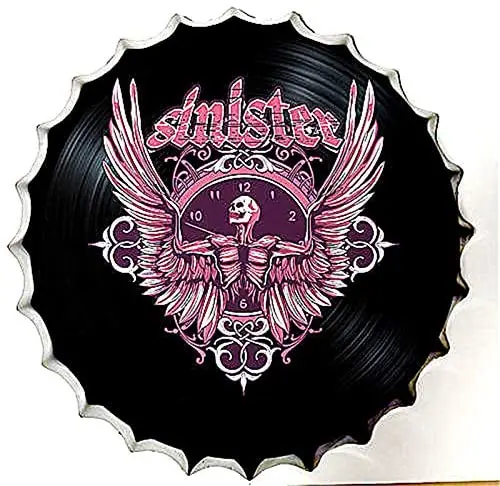 

Retro Sign Sinister Music Bottle Caps Retro Metal Tin Sign Diameter Home Decor Bar Plaque Lounge Man Cave Garage Decor