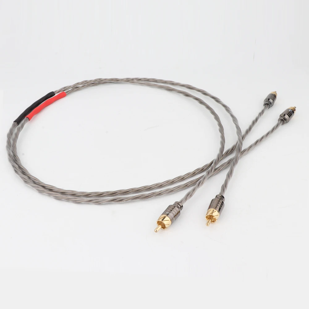 

HIFI Odin Silver Plated RCA Interconnect Cable RCA to RCA Audio Cable Analogue Cable phono Cable