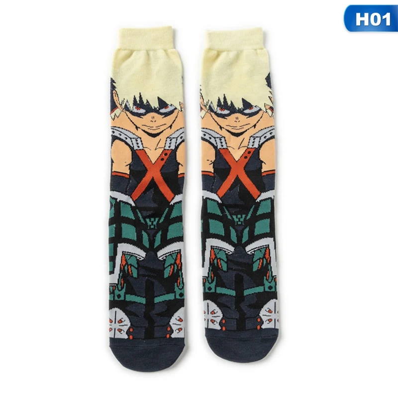 

Anime My Hero Academia Izuku Midoriya All Might Bakugou Katsuki Todoroki Shouto Cosplay Character crew Socks