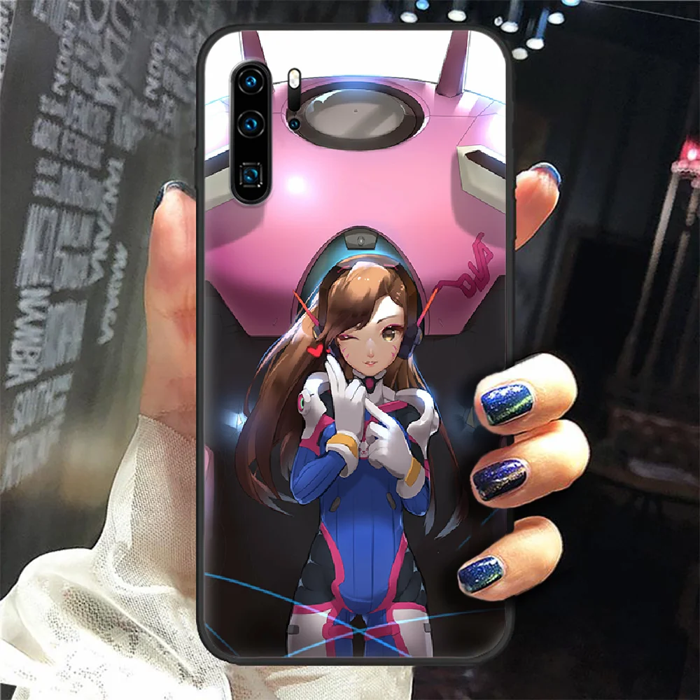 

OW overwatch Slim game Phone Case Cover Hull For Huawei P8 P9 P10 P20 P30 P40 Lite Pro Plus smart Z 2019 black funda soft bumper