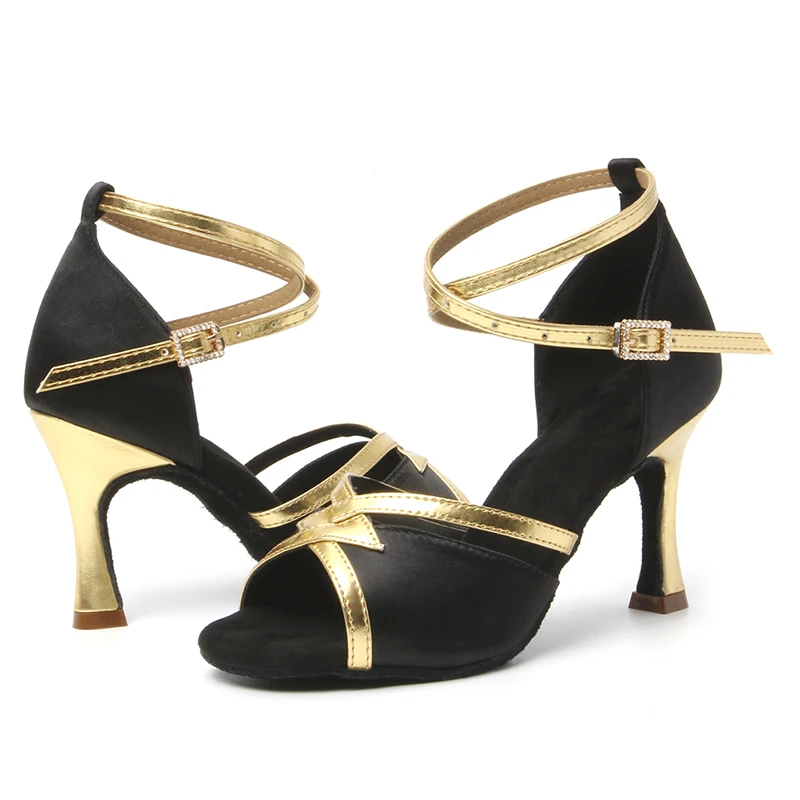 SWDZM Hot Women Latin Dance Shoes Salsa Cha Cha Ballroom Dancing Shoes Tango Dance Shoes For Ladies Girls Heeled 5/7/8.5cm