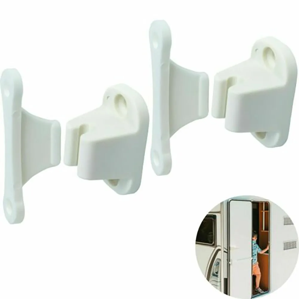 

2pcs Door Retainer Catch Clips White Plastic Main Door Catch Retainer Holder CDR7 For Caravan Motor Home