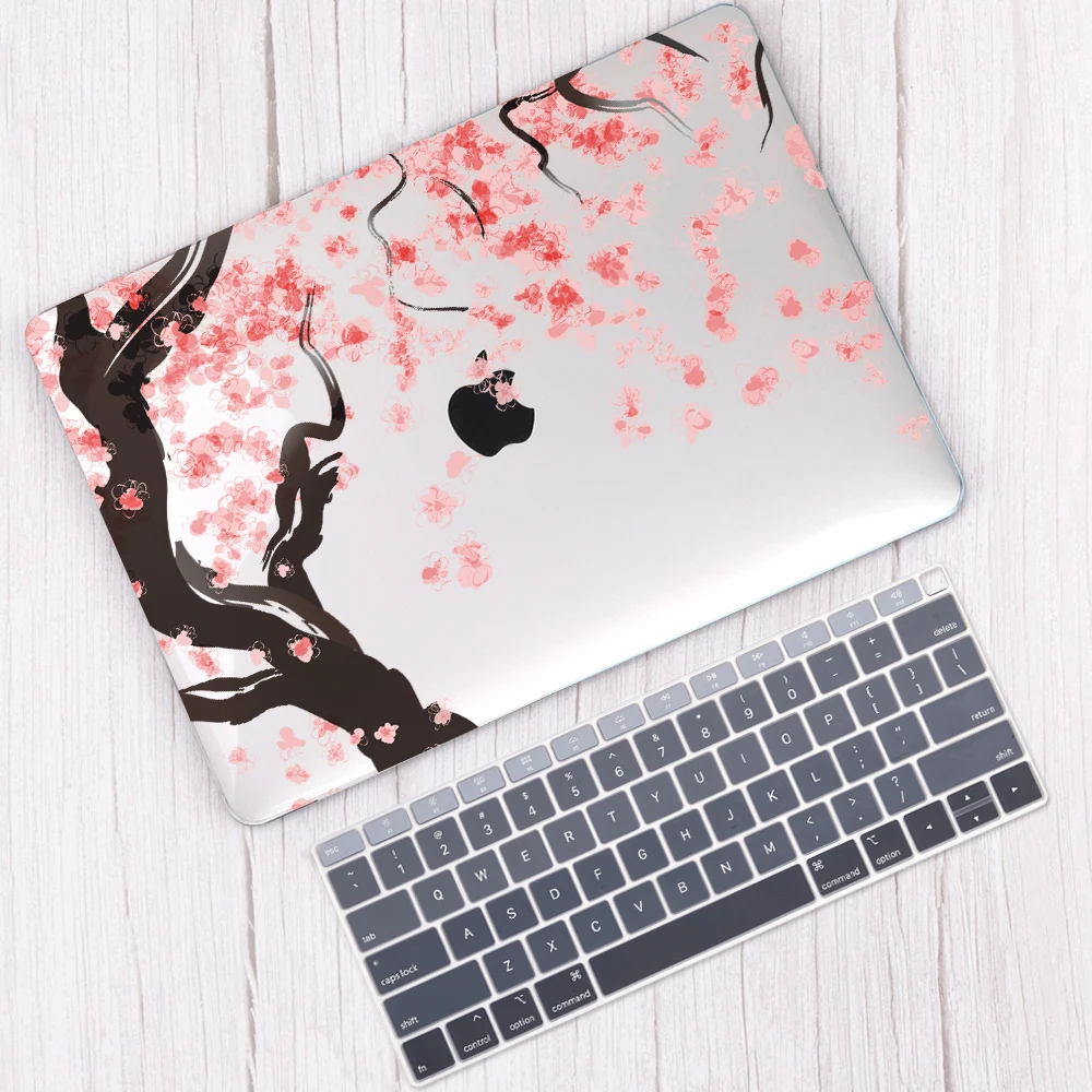 Чехол для 2020 MacBook Air 13 дюймов жесткий чехол с принтом вишневых цветов A2179 A2337 Mac Pro