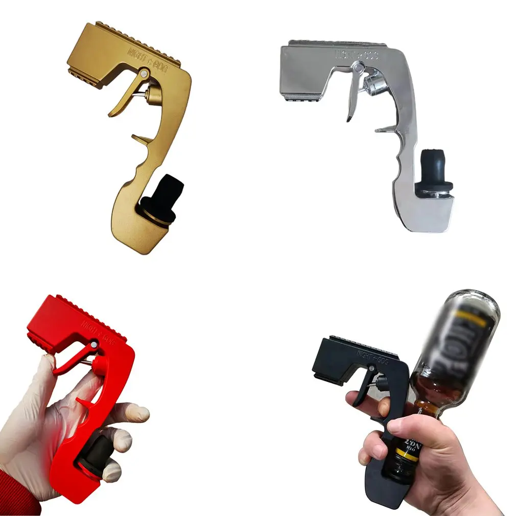 

Champagne Wine Sprayer Pistol Beer Bottle Durable Spray gun Zinc Alloy Version stopper Ejector Pop it Kitchen Bar Tools