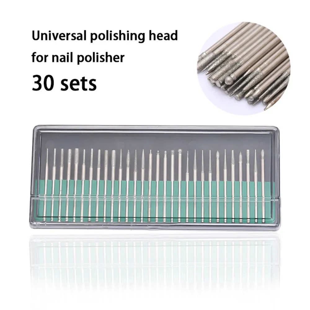 

Nail Drill Bits 30PCS Cuticle Cutter Nail File Manicure Drill Bit Set Nail Accessories Stainless Steel Nail Drill Bit Sander