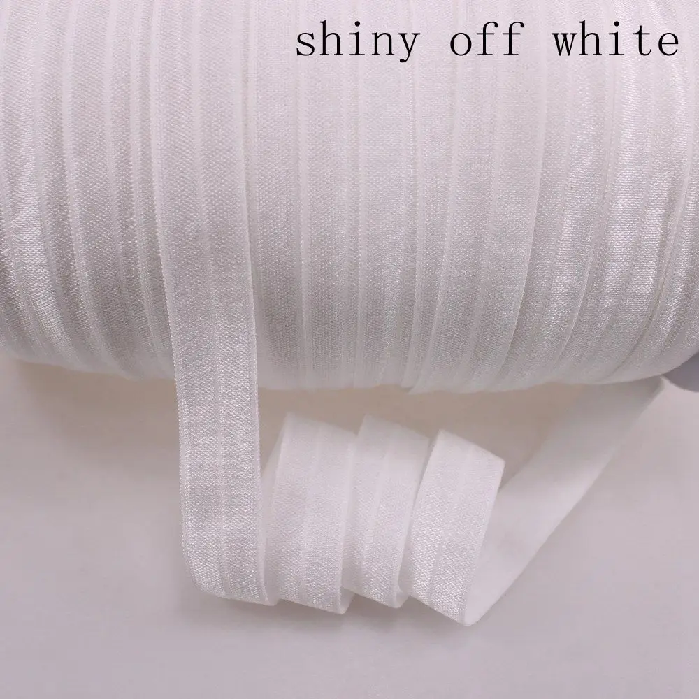 shiny off white 25 мм 30 мм 20 мм 15 мм 10 мм сплошной складной эластичный 100 м/лот блестящий и матовый эластичный - Цвет: shiny off white