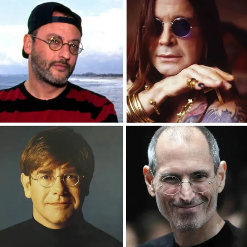 Мужские женские и мужские очки Maden Lennon круглые с металлической оправой