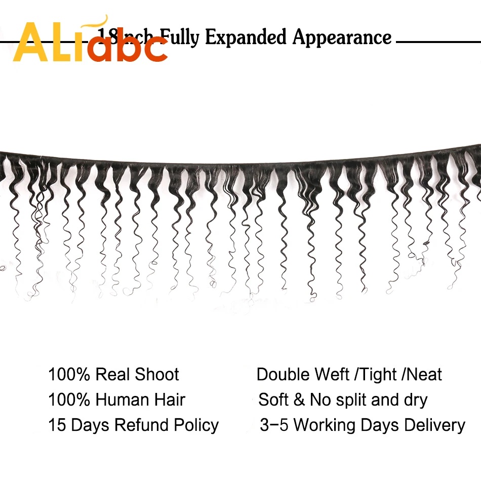 Aliabc Brazilian Deep Wave Hair Weave Bundles Human Natural Color Remy 8-28 inch Extensions Free Shipping | Шиньоны и парики