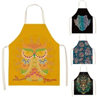 kitchen apron cartoon owl kids aprons bbq bib apron for women cooking baking restaurant apron cartoon home cleaning tools