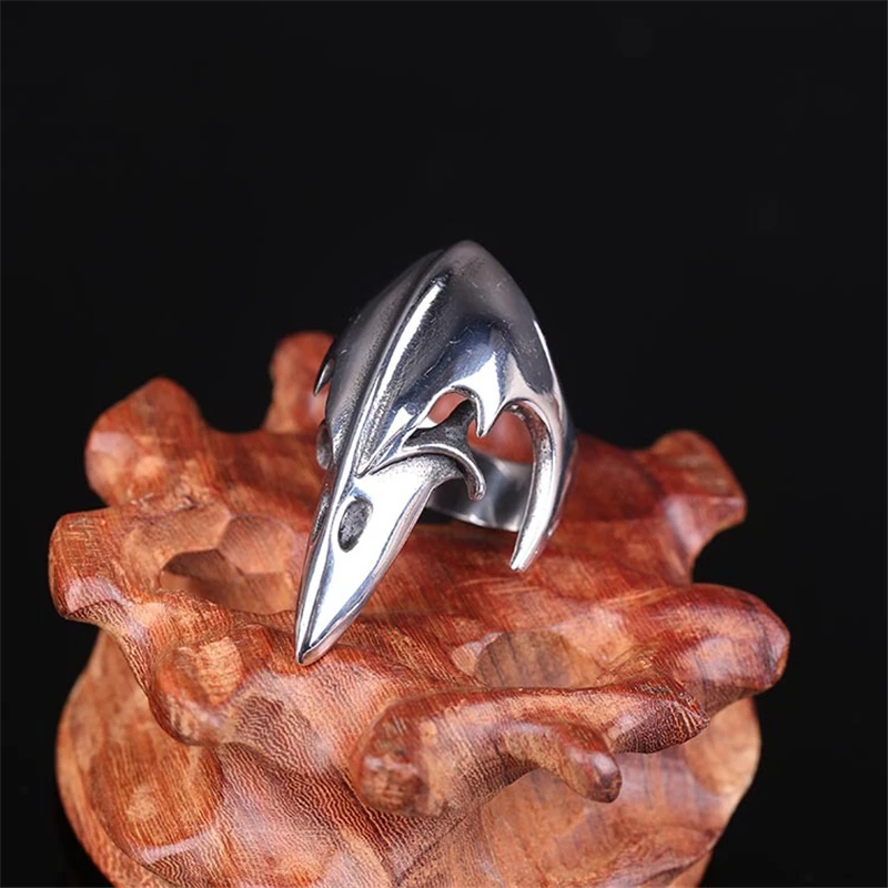 

Creative Punk Street Fashion Silver Color Eagle Beak Ring Exaggeration Domineering Men's Rings Party Jewelry Accessories