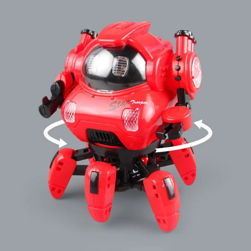 

Electric 6 Claw Robot Toy with Lights and Sounds for Kids Christmas Gifts for Boys and Girls Three Colors to Choose