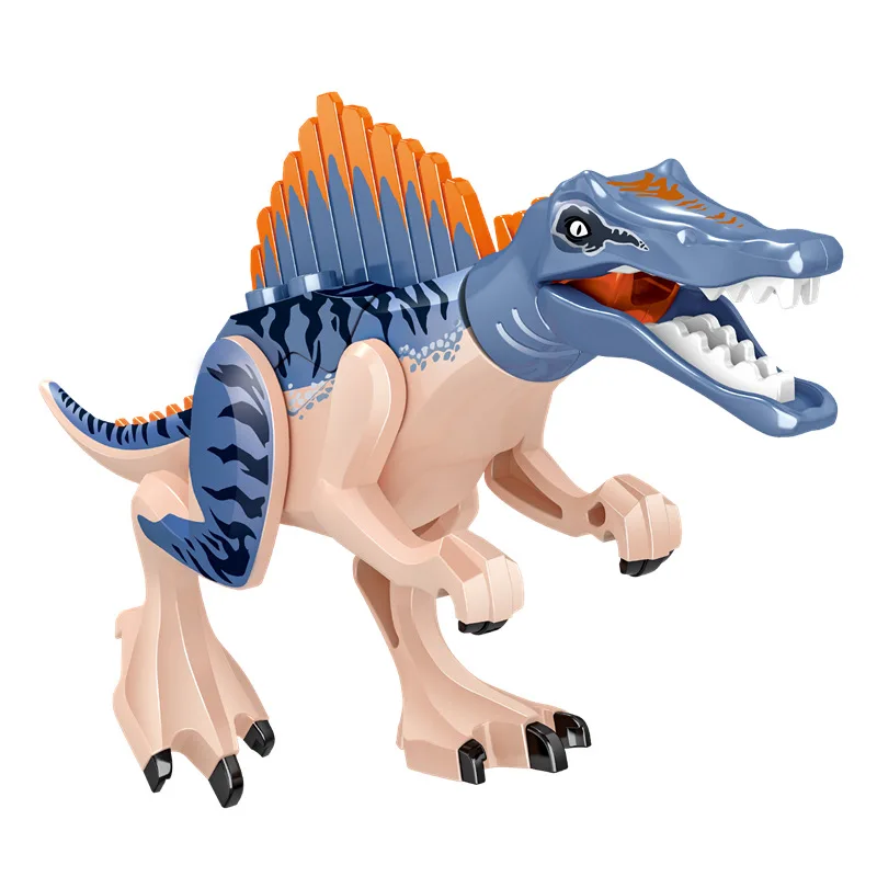 8pcs/lot Jurassic Dino world Tyrannosaurus Rex Wyvern Velociraptor Stegosaurus Building Kits Bolcks Dinosaur figures Raptor Toy | Игрушки и