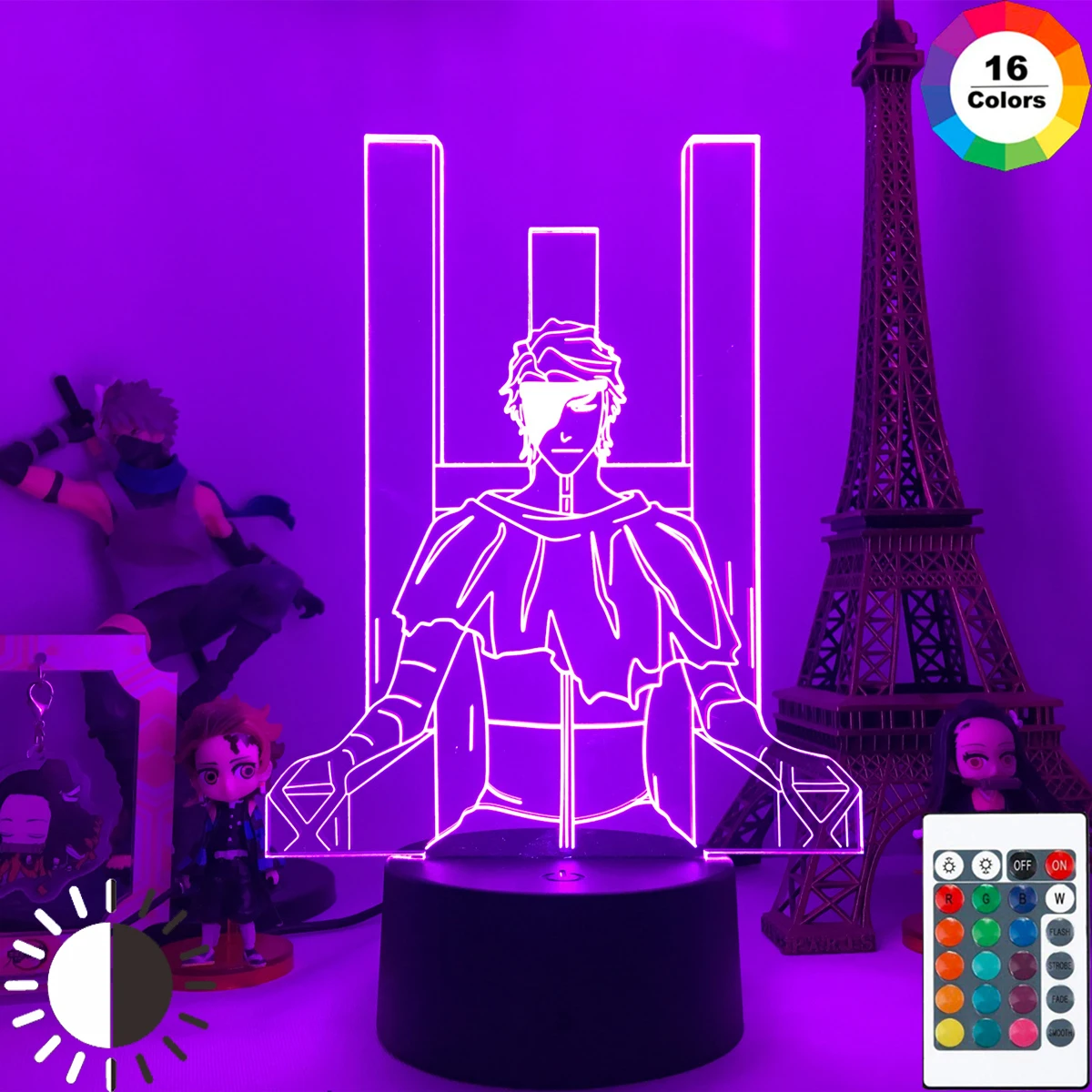 

3d-лампа в стиле аниме, светодиодный ночник для детей, украшение для спальни, прикроватная лампа, подарок для детей, декор для кабинета, игруш...