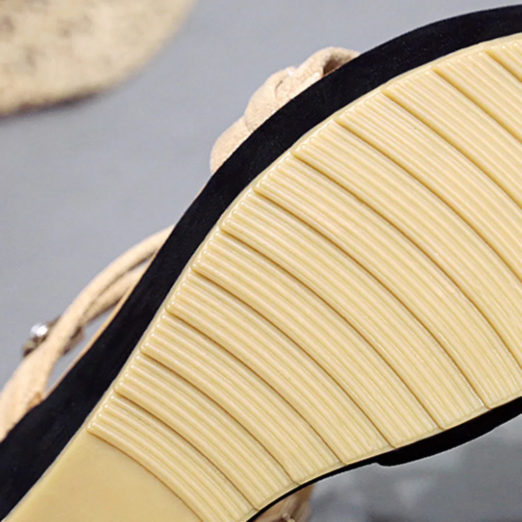 2020 женские босоножки Женская повседневная обувь на танкетке со стразами Летние