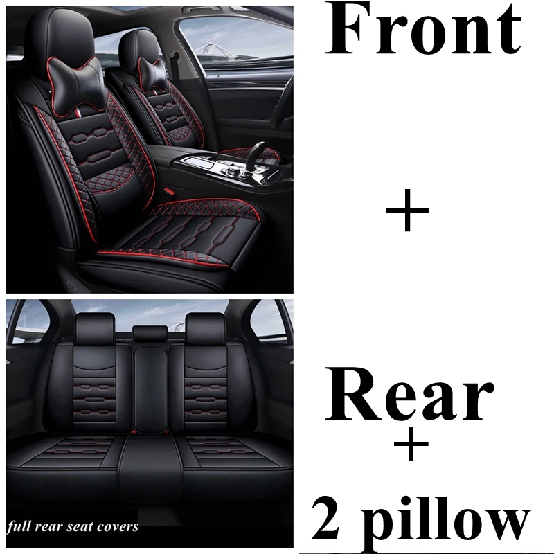 Переднее и заднее сиденье для Toyota Corolla Yaris Pruis Hilux FJ Cruiser LC Prado Vios Auris Matrix Venza Zelas автомобильные аксессуары - Название цвета: black red luxury