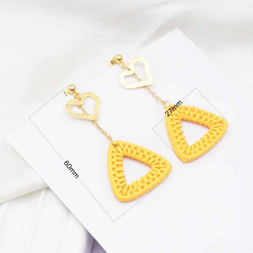 Треугольное подвесное сердечко серьги ювелирные изделия для женщин brincos aretes de mujer