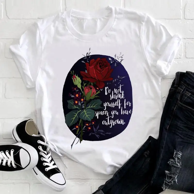 

Women 2021 Feather Bird Short Sleeve Printing Spring Fashion Lady Clothes Print Tshirt Female Tee Top Ladies Graphic T-shirt