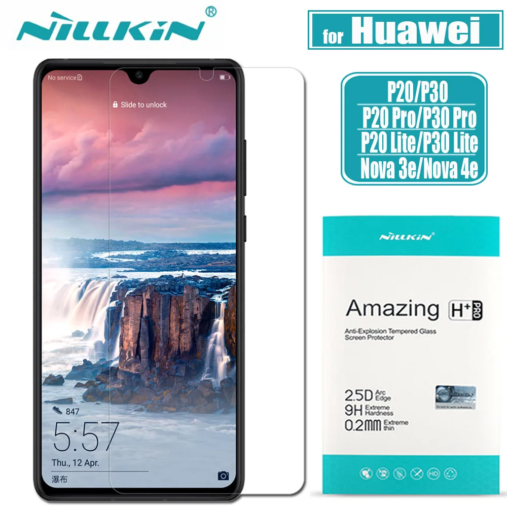 Huawei P30 P20 Pro стеклянный протектор экрана Nillkin 9H прозрачное защитное закаленное стекло для huawei P30 P20 Lite Nova 4e/3e
