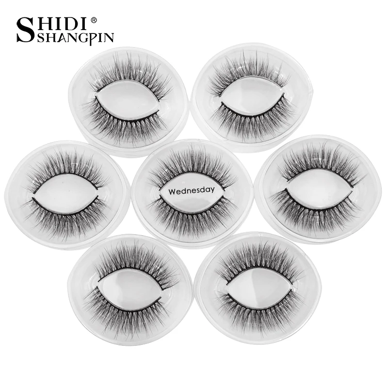 Shidhangpin 3d норковые ресницы оптом 20/30/40/50/100 пар натуральные накладные с