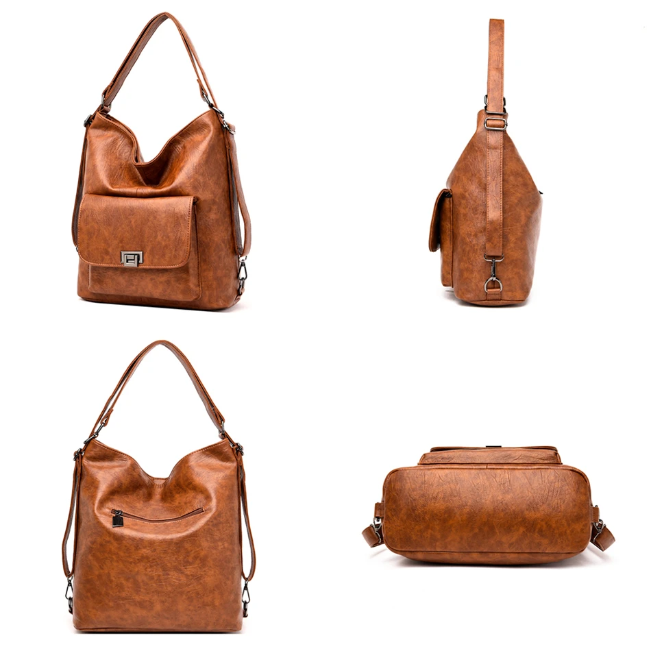 Новинка винтажная однотонная женская сумка на плечо из мягкой кожи роскошные