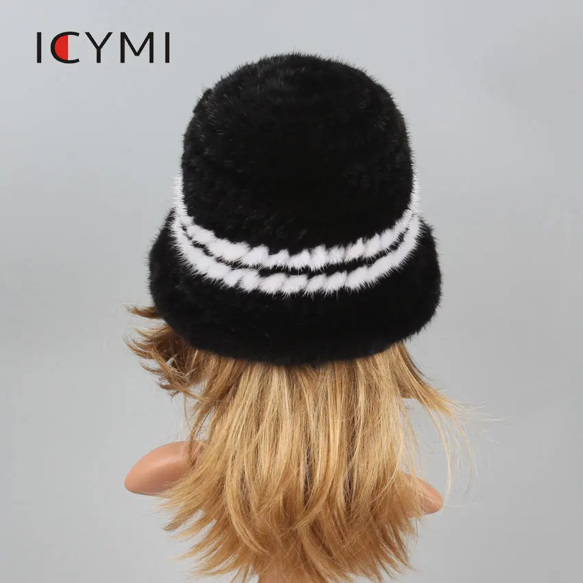 ICYMI класса люкс для русской зимы шапка вязаная из натурального меха женская