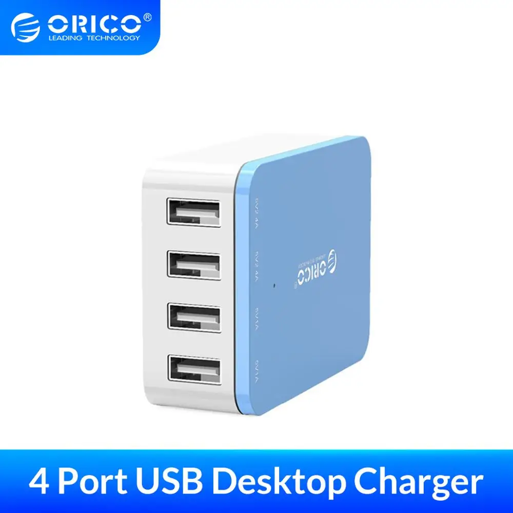 Универсальное настольное зарядное устройство ORICO с 4 USB-портами для Samsung Xiaomi Huawei |
