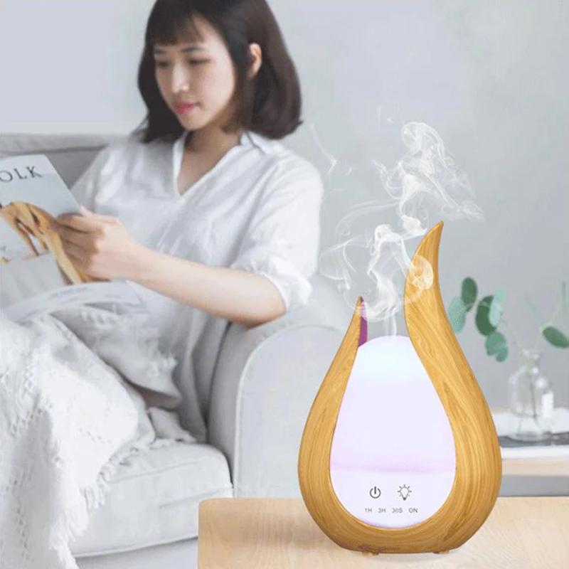 

Humidifier, Aroma Humidifier, Wood Grain Ultrasonic Smart Office Humidifier, BB Silent Spray Night Light