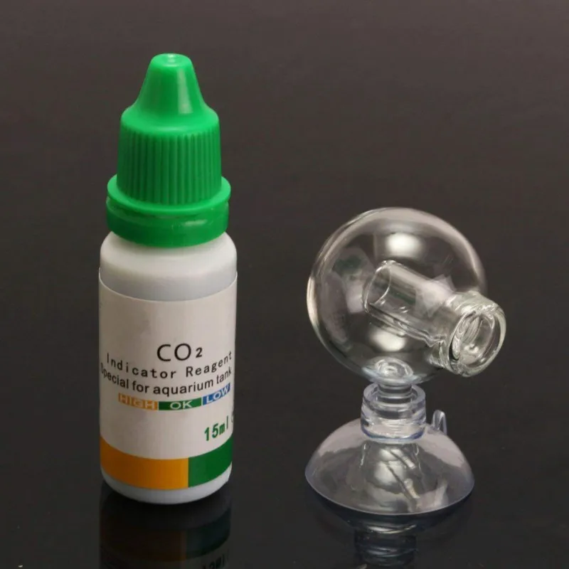 Aquarium CO2 Indicator Solution Fish Tank Liquid Test PH Term Monitor Bubble Counter For Plant | Дом и сад