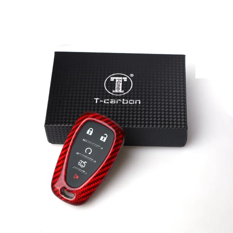 

Carbon Fiber Car Remote Key Case Fob Shell Cover for Chevrolet Camaro Cruze Volt Spark Bolt Malibu Trax Sonic 2016 2017 2018