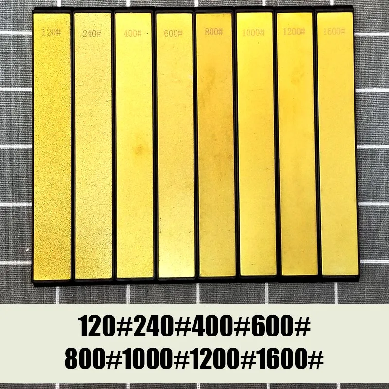 120 3000 8000 10000 grit golden diamond sharpening stone fine grinding polishing knife sharpener - Цвет: 8 diamond stones