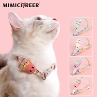 pet collar cutes style cat collar can be equipped with traction rope cat decoration polyester cat necklace pet accessories