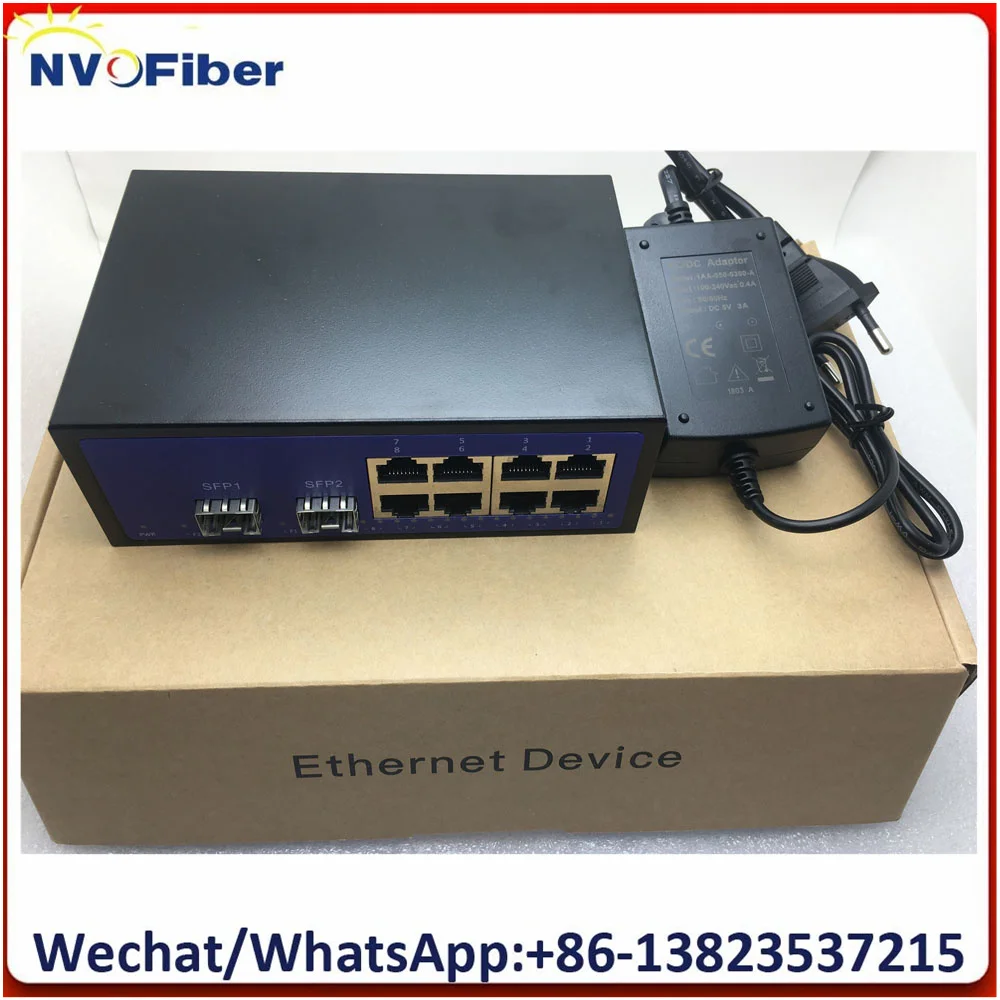 10/100 базовый волоконно-Ethernet медиа трансивер 100 Мбит/с Megabit 2SFP 8RJ45