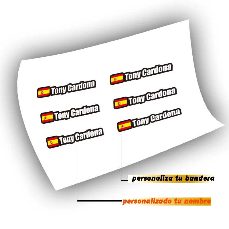 Дорожный велосипед индивидуальный флаг и имя наклейка горный Рамка логотип